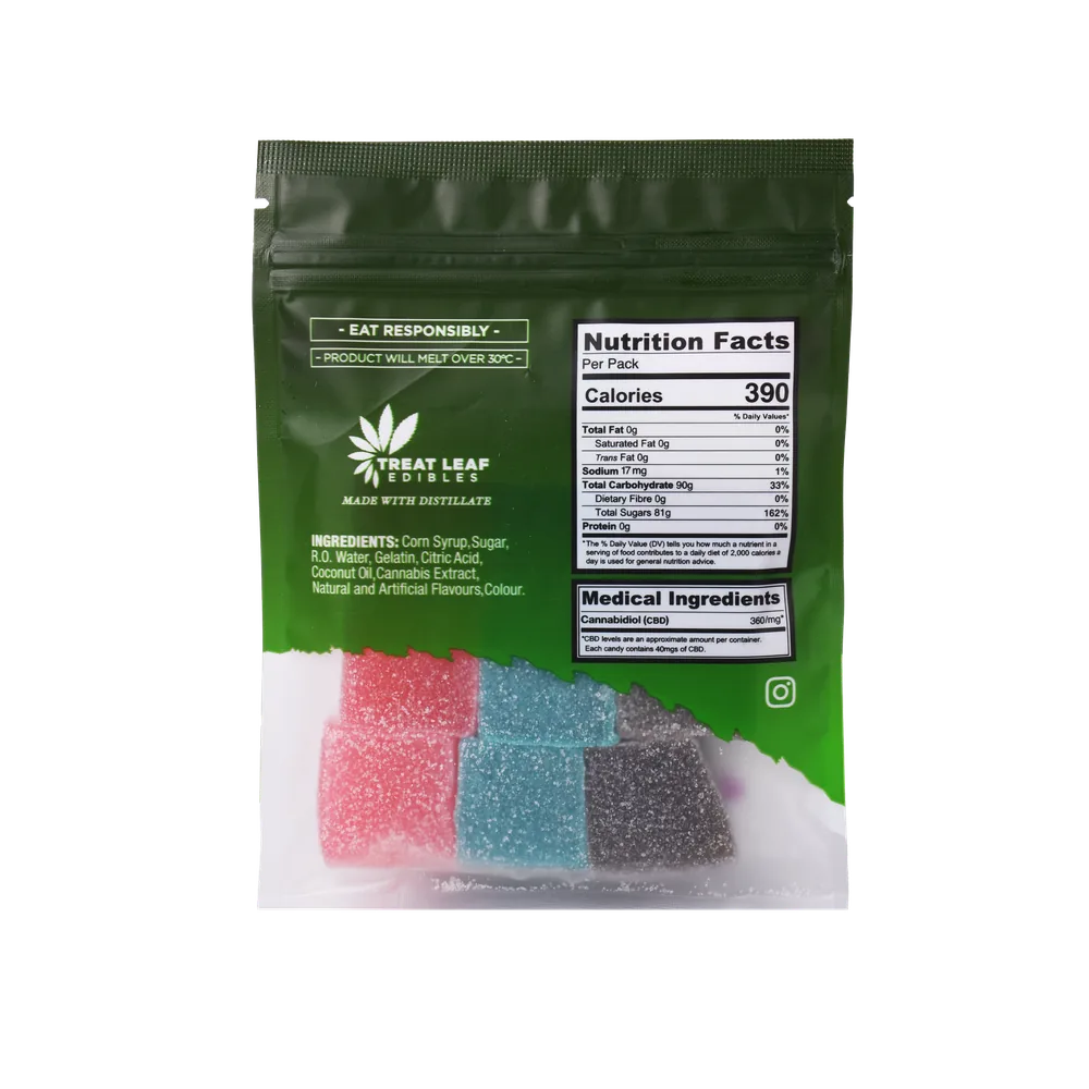  40mg CBD Gummies 9 pack by Treat Leaf Assorted Flavours