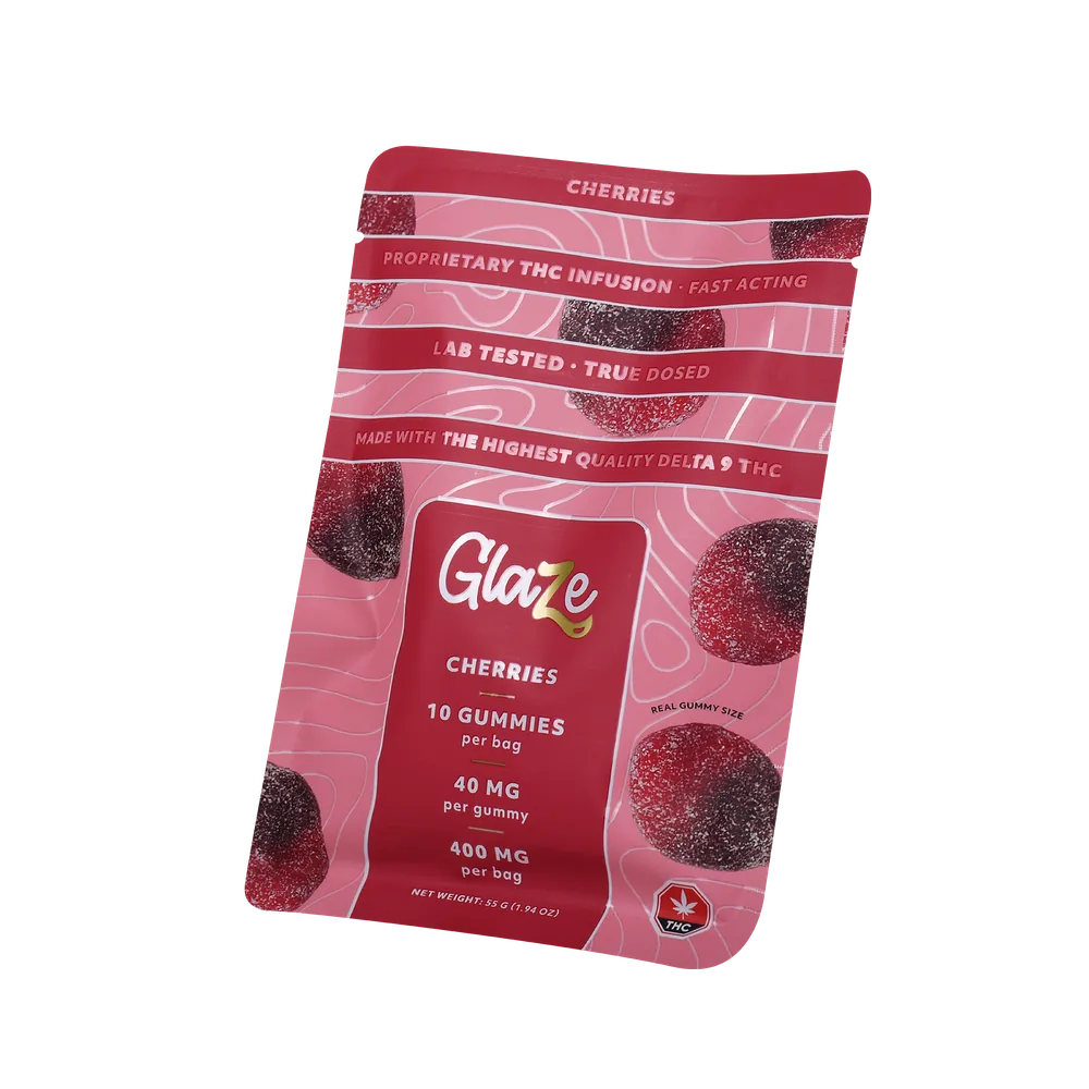 40mg THC Gummies Cherries by Glaze 