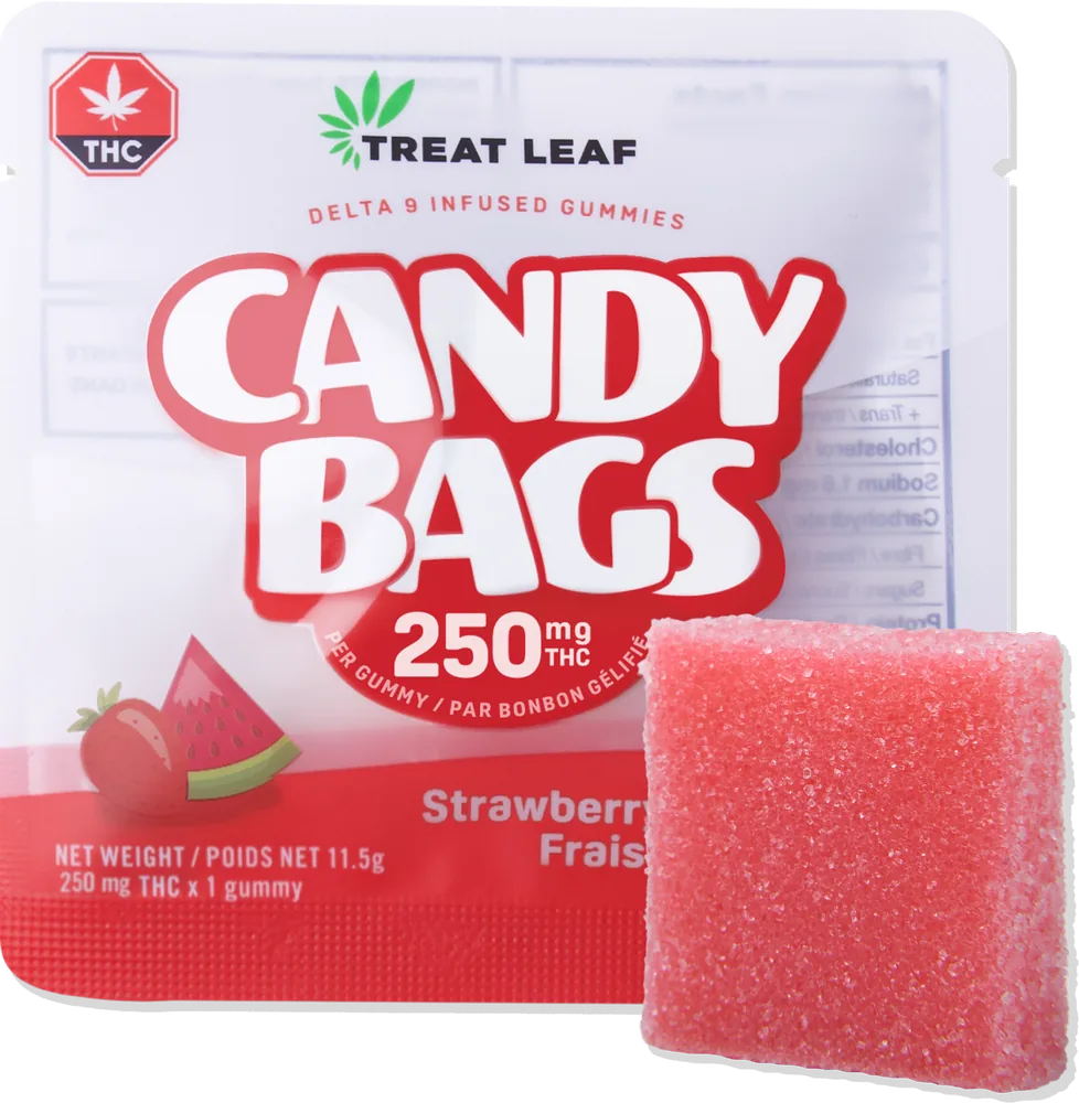 THC Gummy 250mg – Treat Leaf Candy Bag | THC Edibles Canada
